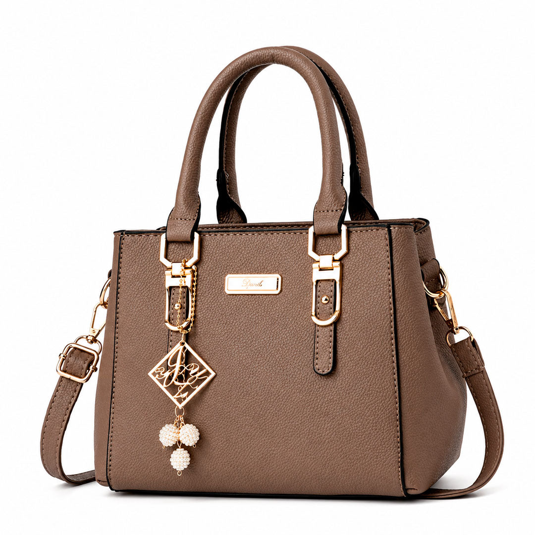 Bolso Tote de Piel Sintética con Herrajes Dorados para Mujer