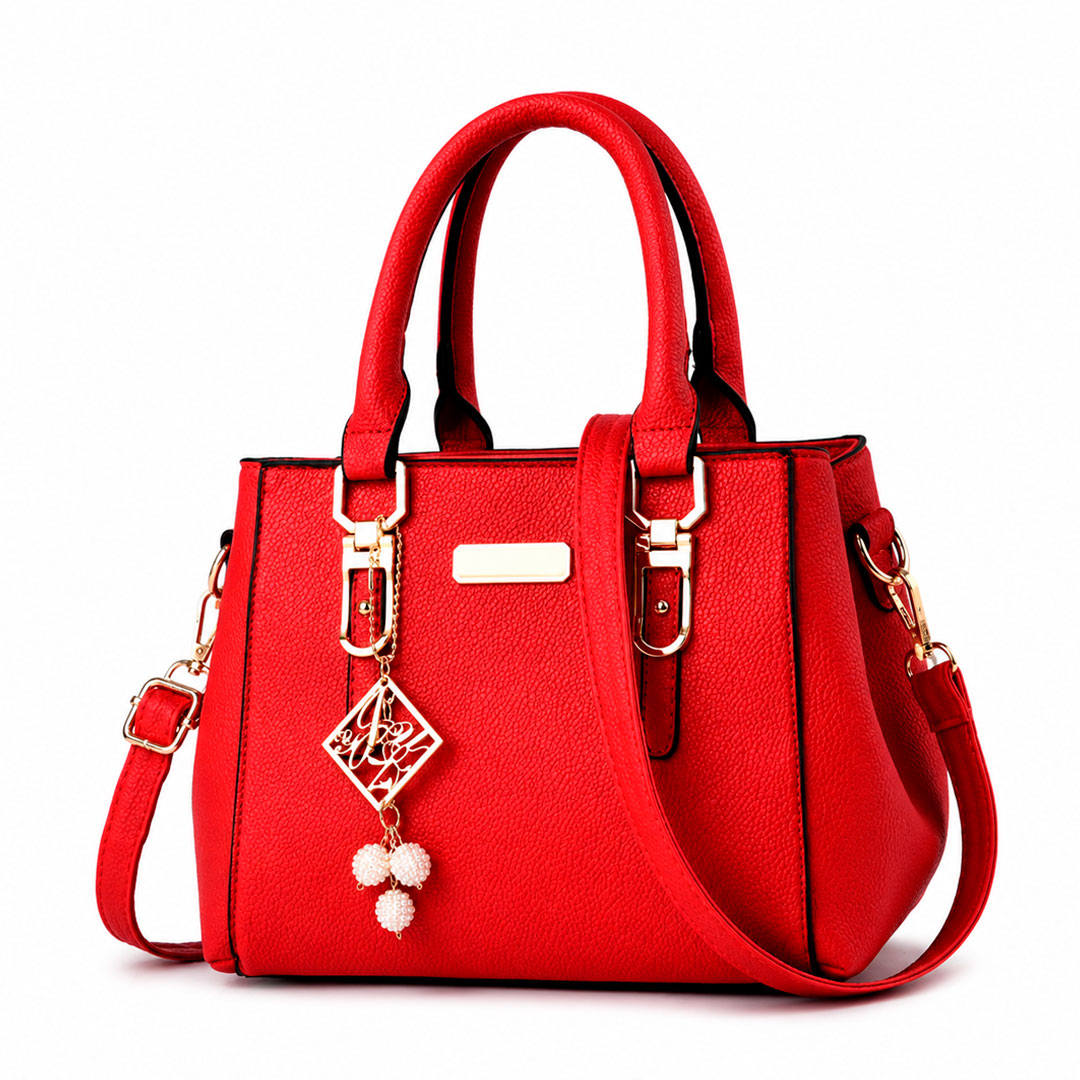 Bolso Tote de Piel Sintética con Herrajes Dorados para Mujer
