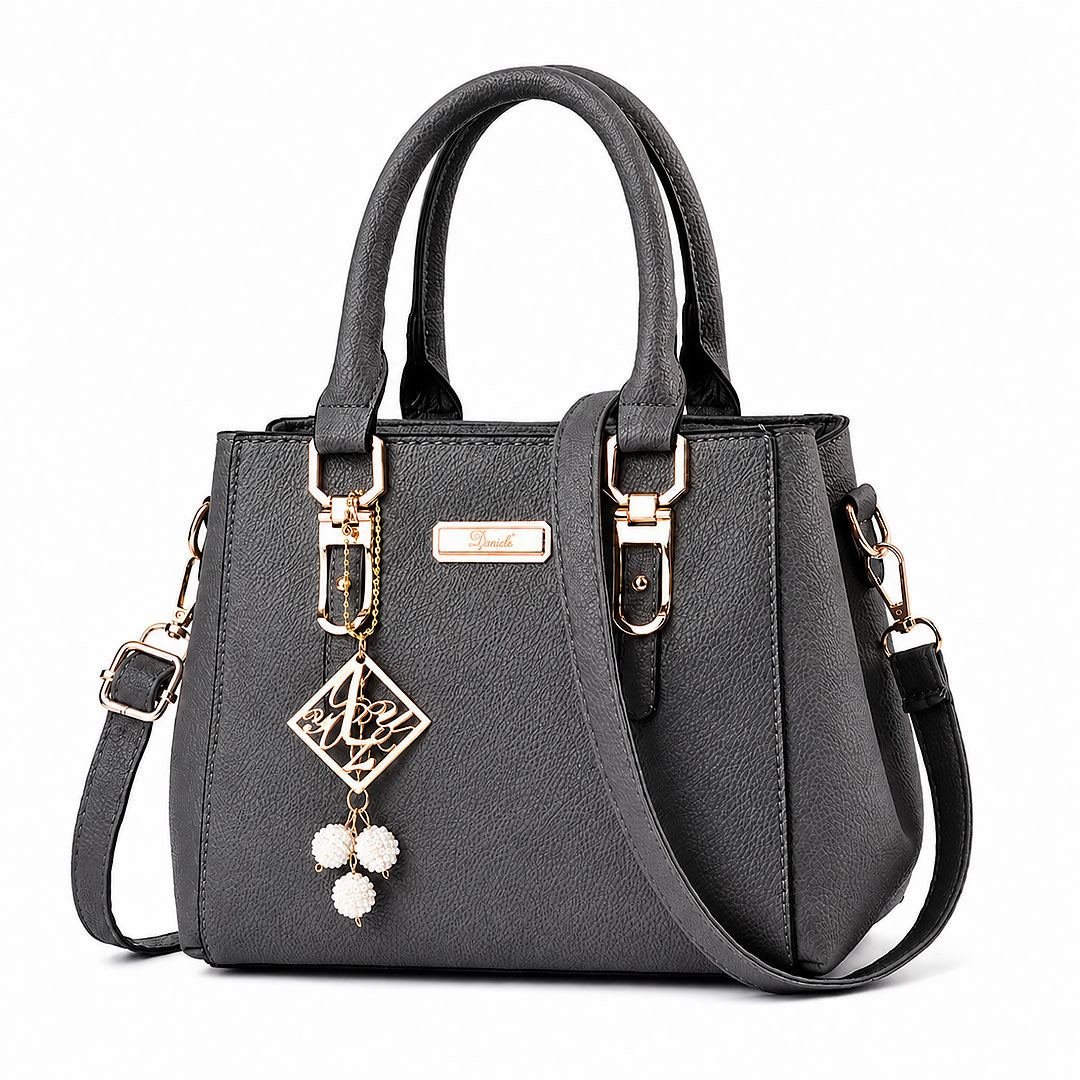 Bolso Tote de Piel Sintética con Herrajes Dorados para Mujer