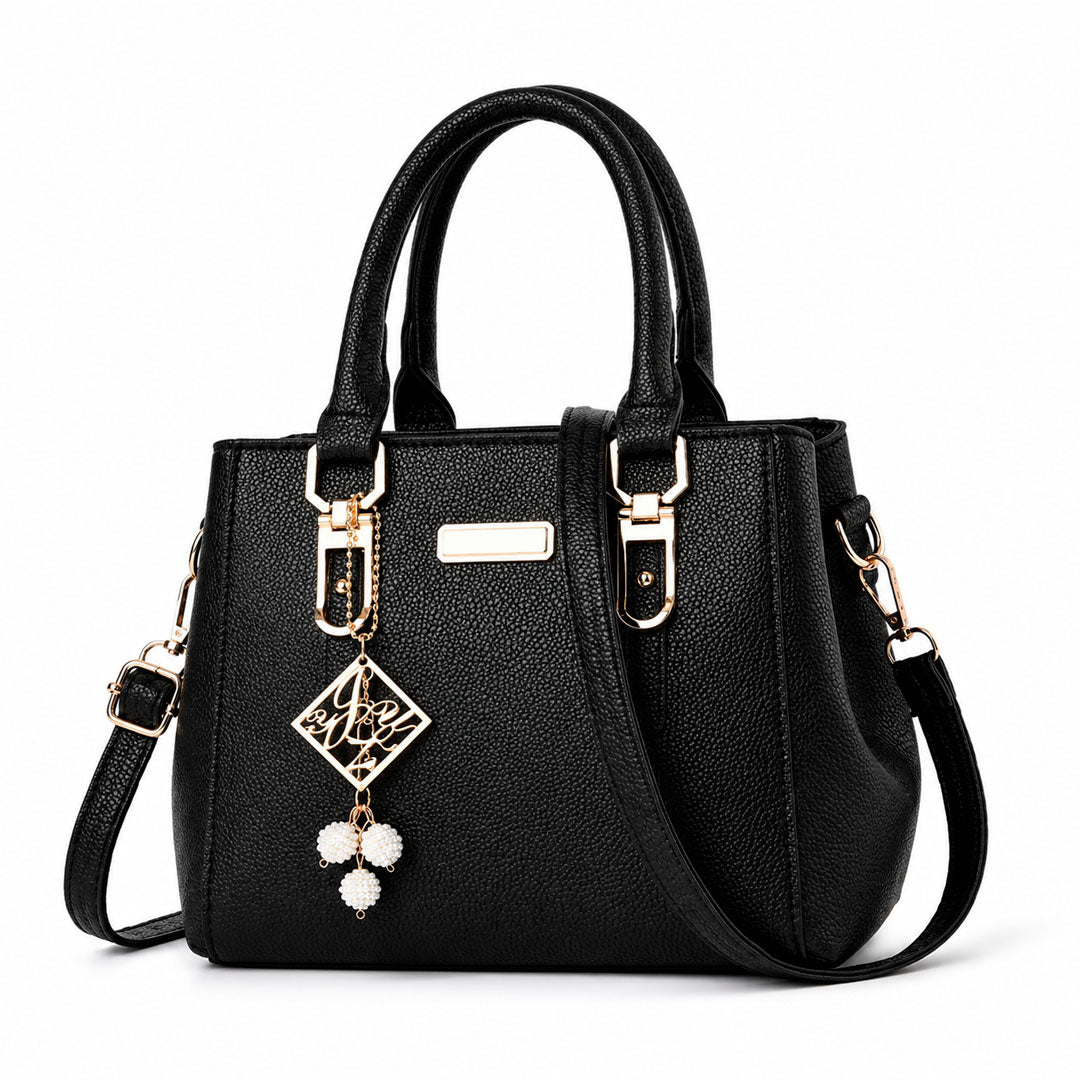 Bolso Tote de Piel Sintética con Herrajes Dorados para Mujer