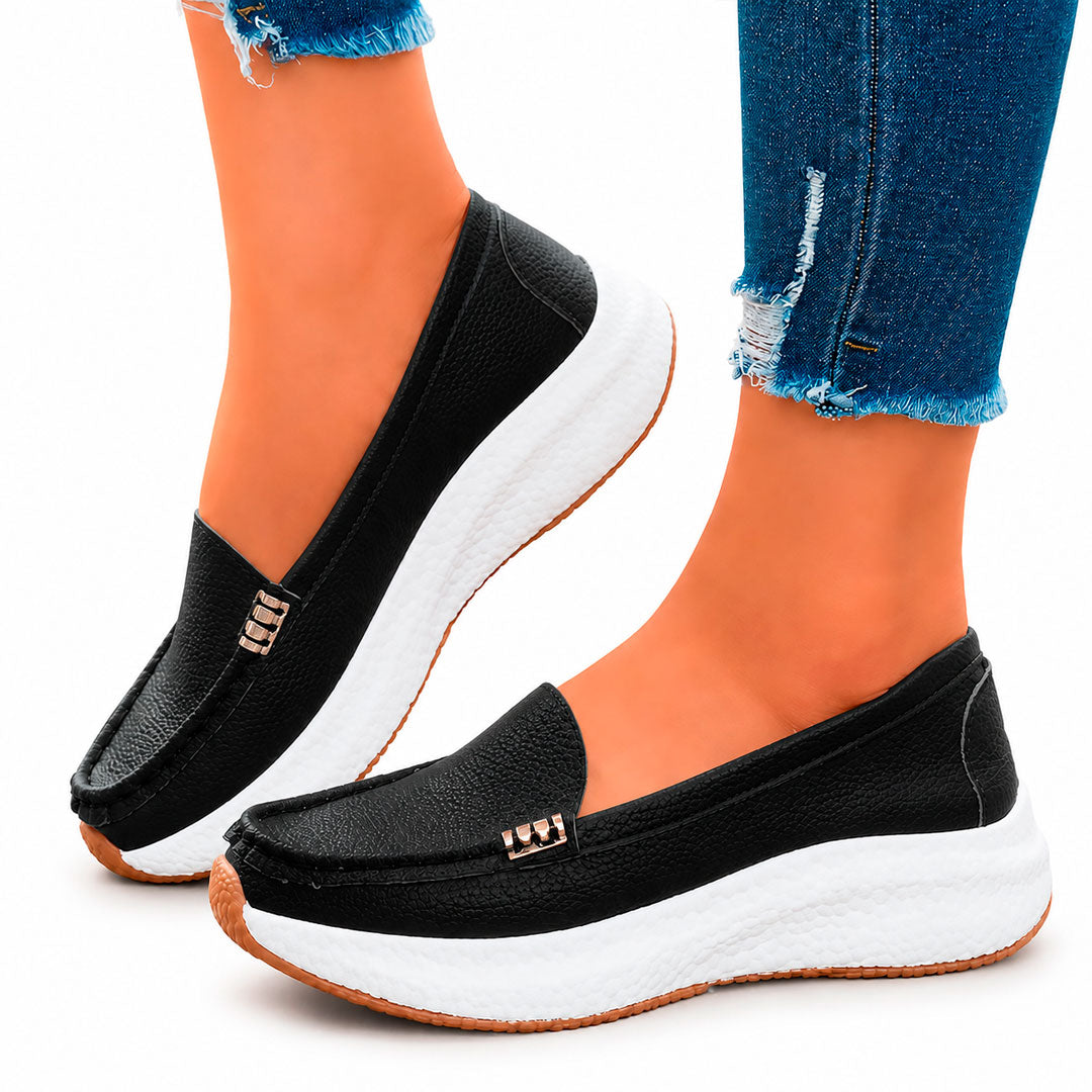 Mocasines de Piel Sintética con Plataforma para Mujer