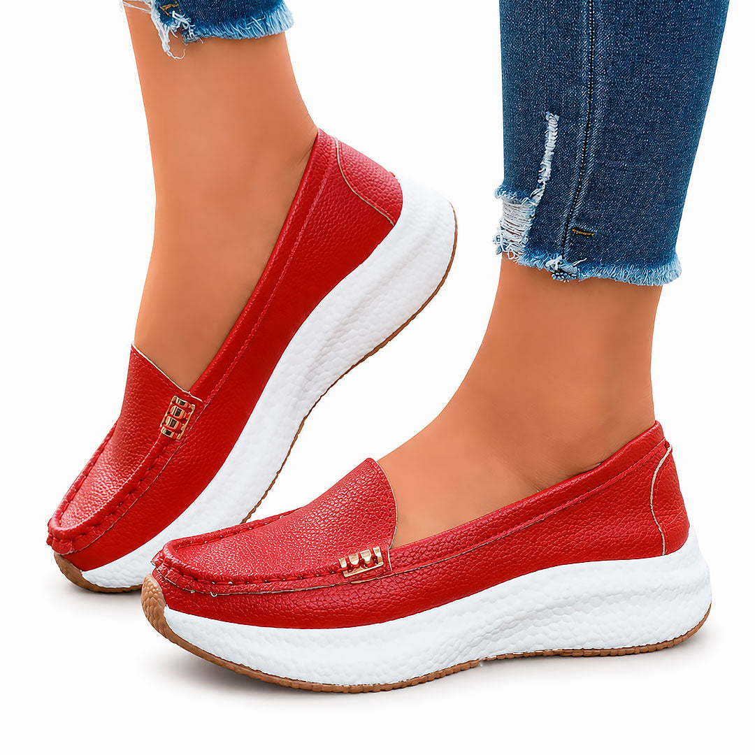 Mocasines de Piel Sintética con Plataforma para Mujer
