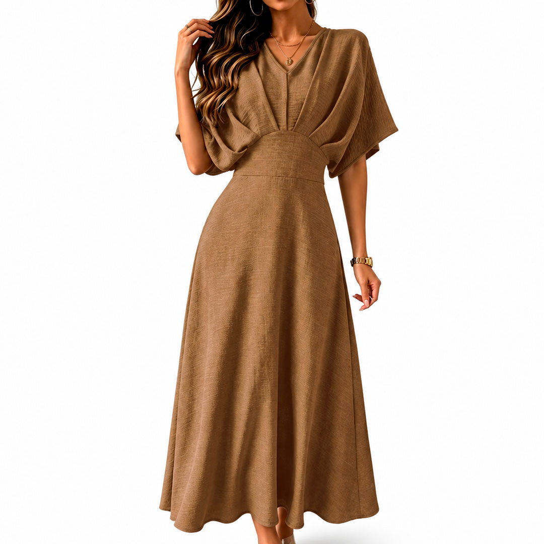 Vestido Midi Acampanado de Tejido Texturizado para Mujer