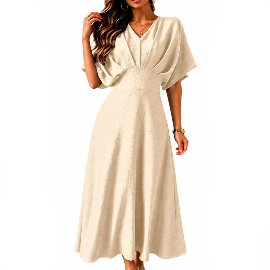 Vestido Midi Acampanado de Tejido Texturizado para Mujer