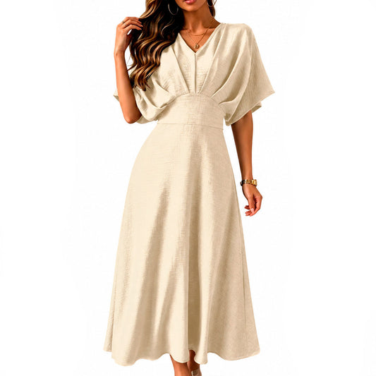 Vestido Midi Acampanado de Tejido Texturizado para Mujer